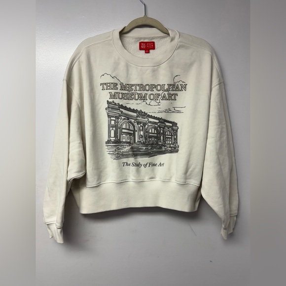 The MET Women's White Crew Neck Sweatshirt PACSUN - Picture 5 of 11